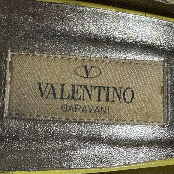 Valentino Garavani Antique Yellow Leather Platform Heels Size 38 - Picture 11 of 16